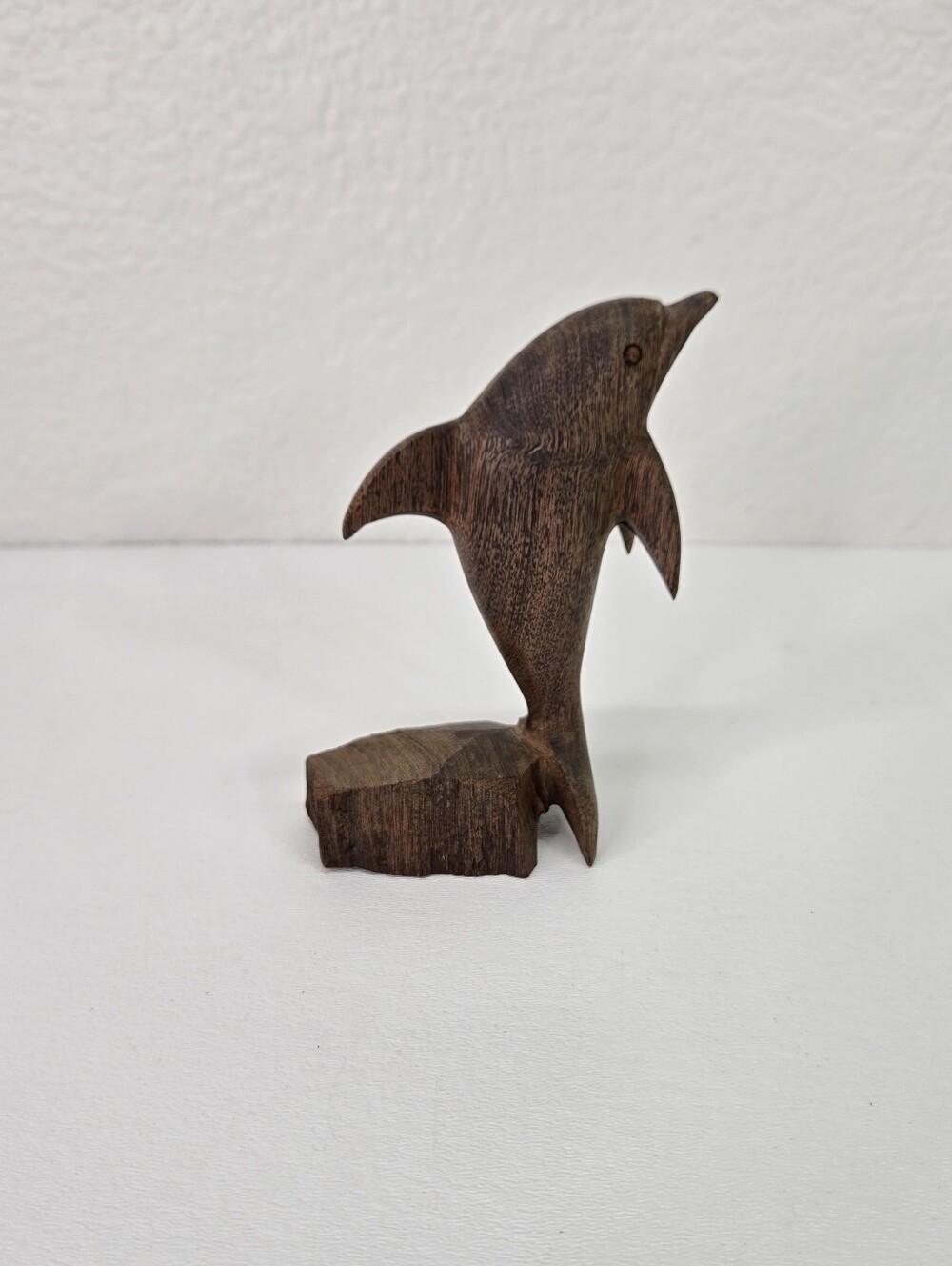 VTG‎ Hand Carved Ironwood Dolphin Figurine Wooden Sculpture Nautical Ocean Art